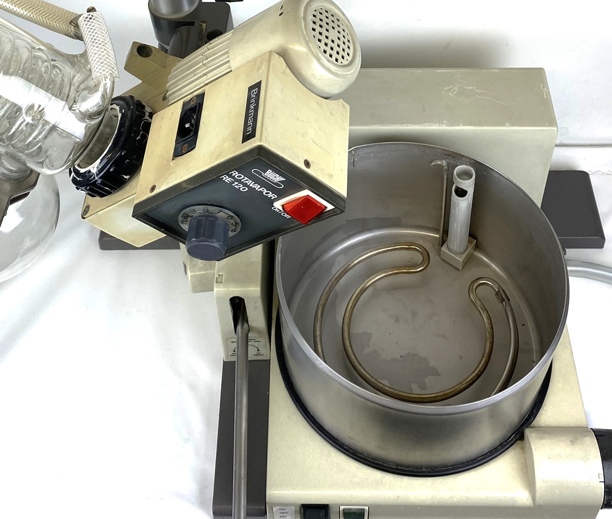 Used Buchi Rotavapor RE-120 Rotary Evaporator with B-465 Bath - COMPLETE