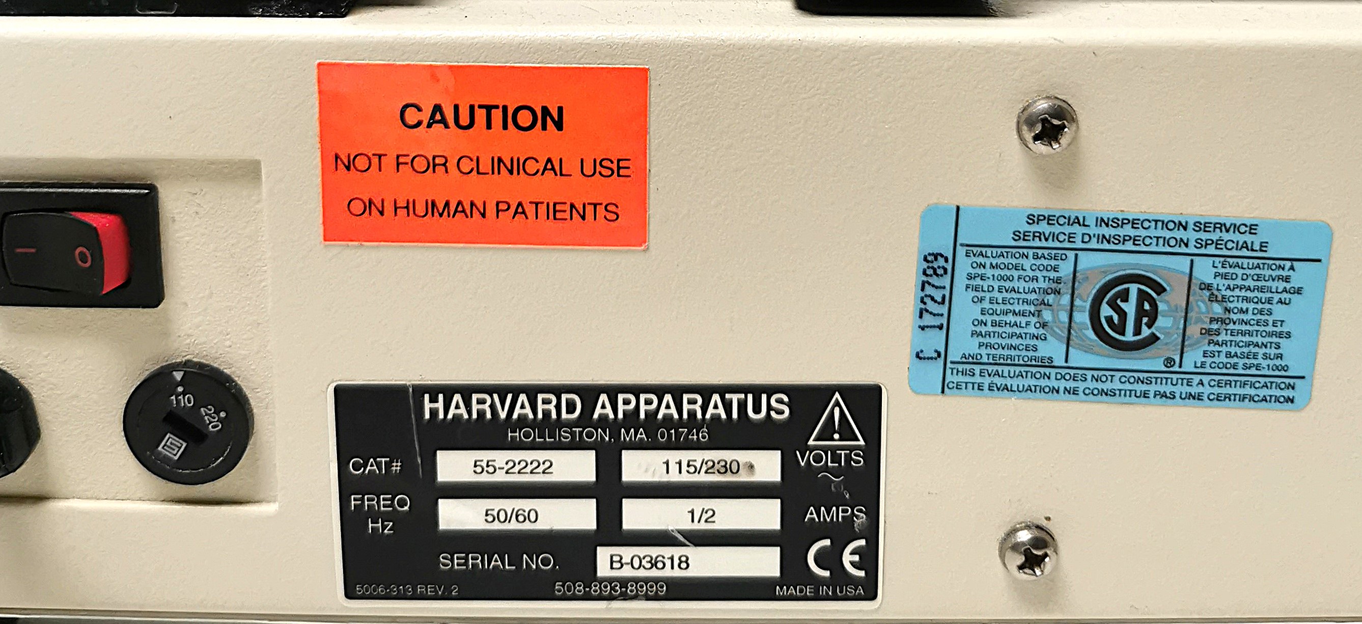 Used Harvard Apparatus 55-2222 Syringe Pump