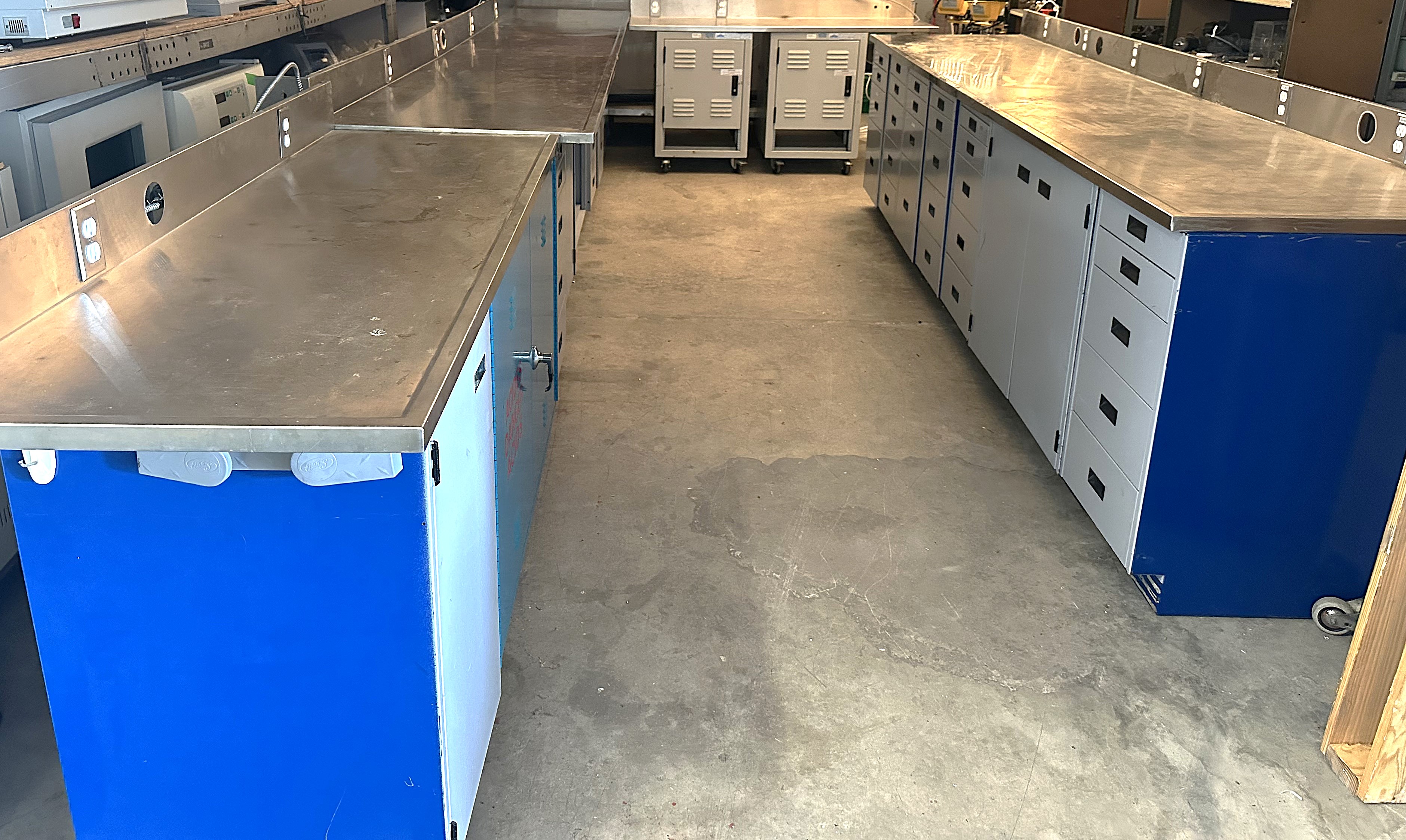 Used Metal Laboratory Cabinetry (Priced/Linear Ft)