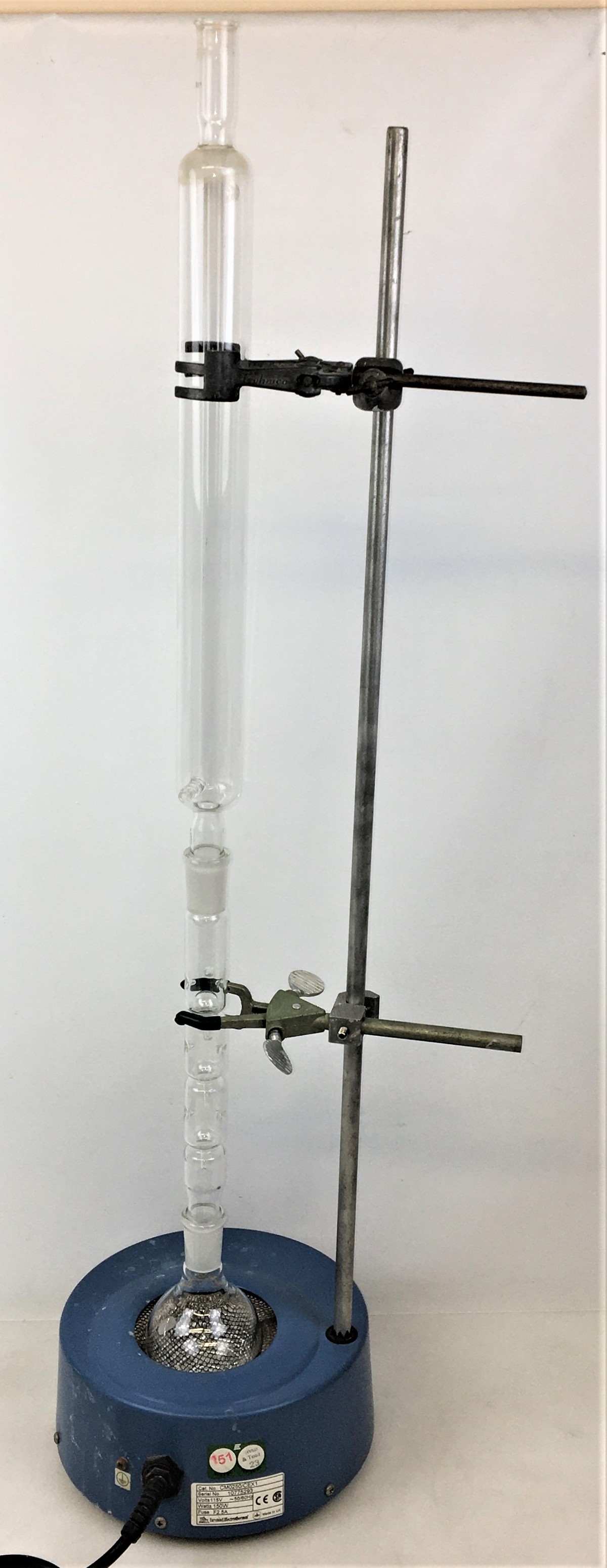 Used Reflux Distillation Kit with Barnstead Electrothermal CM0250-CEX1 Heating Mantle - 250mL