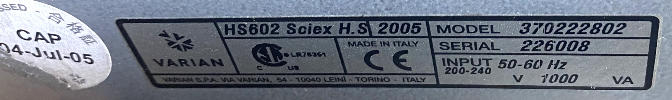 Used Varian HS 602 Rotary Vacuum Pump (17.6cfm)