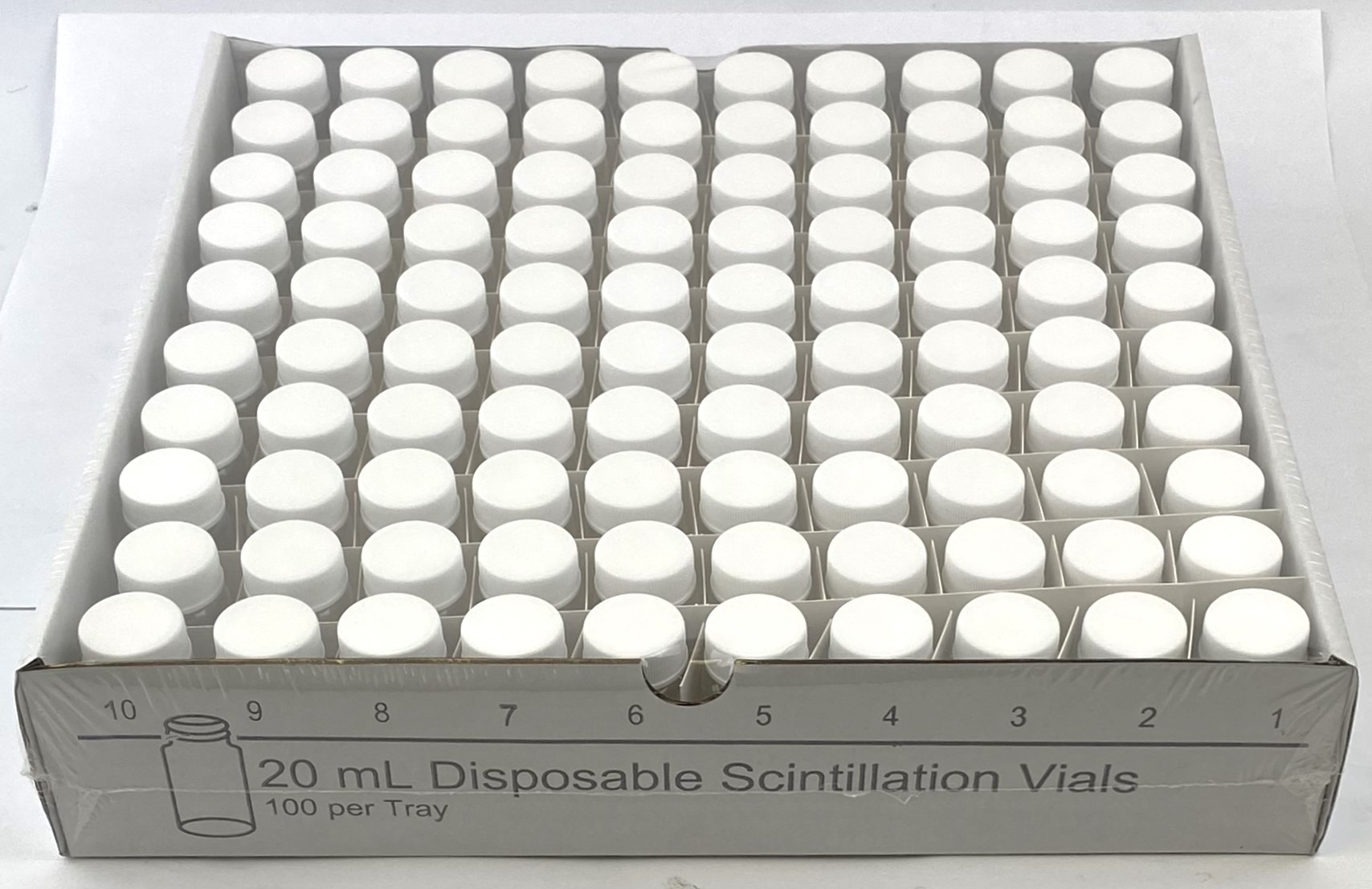 New Fisherbrand / VWR Clear 20mL Scintillation Vials with Cap (Box of 500)