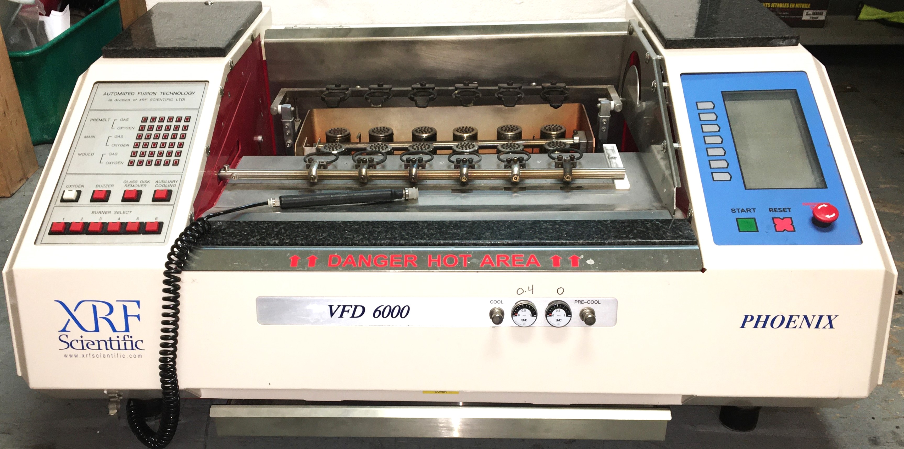 As is Industrial Scientific MX6 iBridXRF Phoenix VFD-6000 Gas Fusion Machine