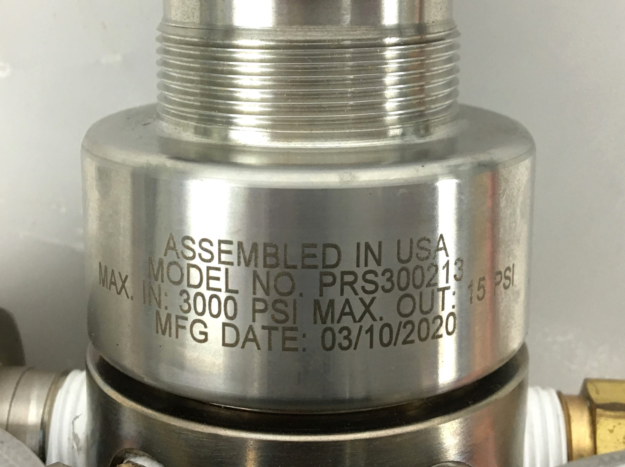 Used ProStar Platinum PRS300213 Gas Regulator (CGA 580)