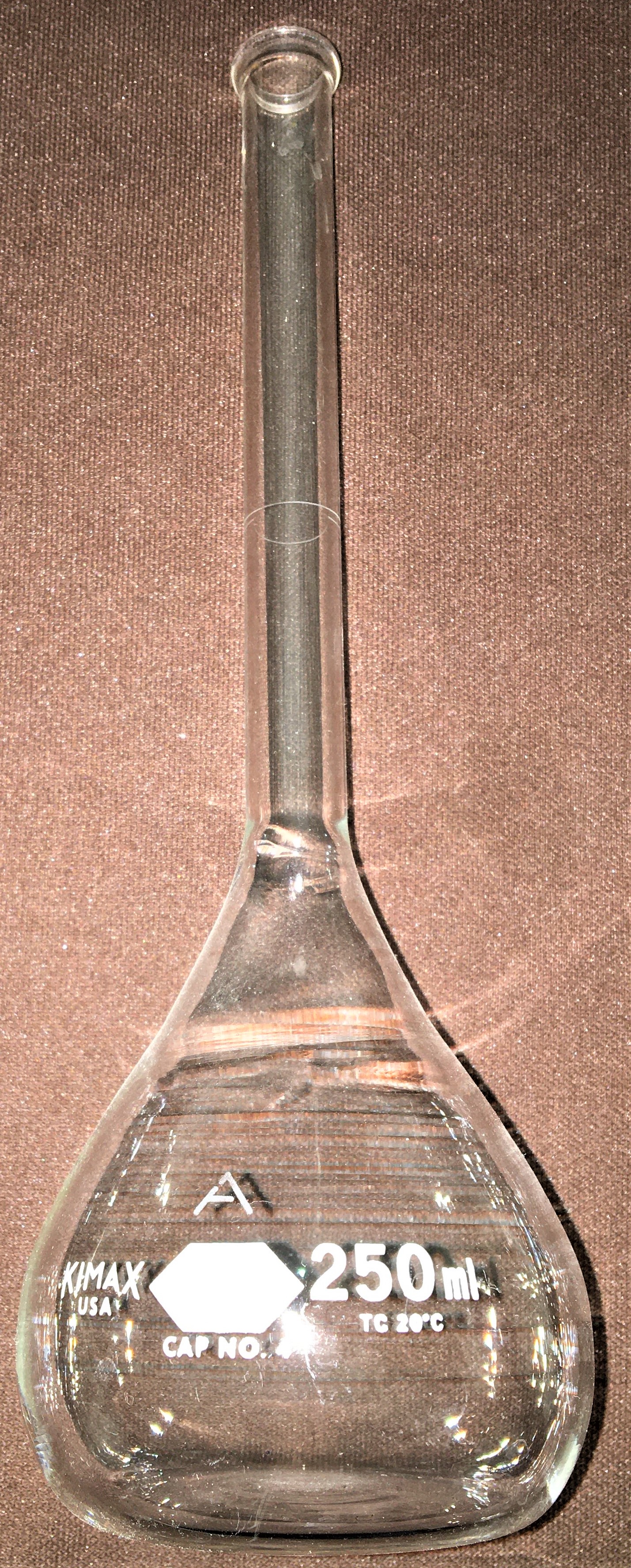 Used Corning/Kimble/Sibata 250mL Class A Volumetric Flask