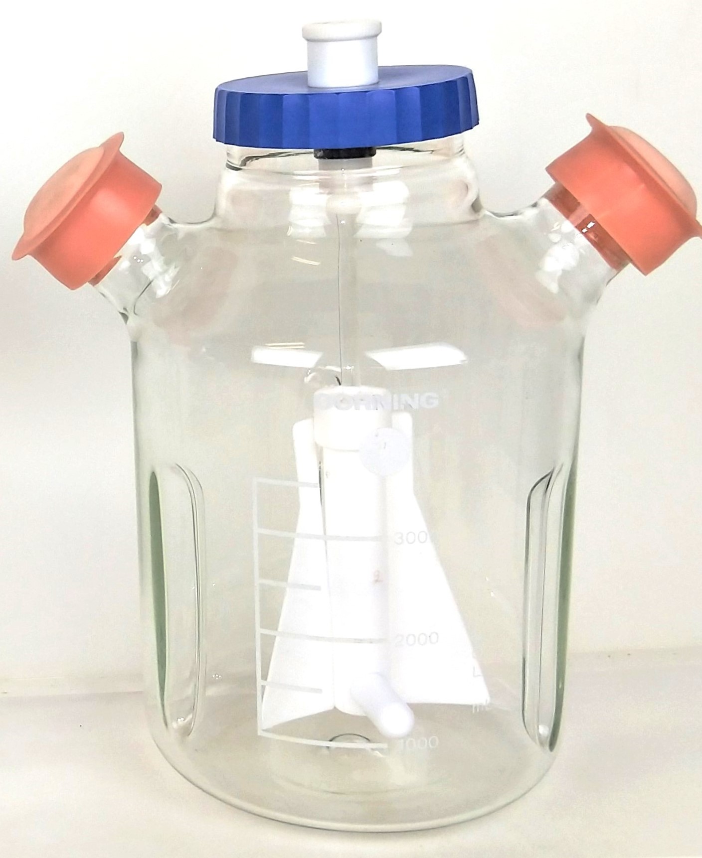 Used Corning (Bellco) ProCulture 4502-3L Double Sidearm Spinner Flask (3000mL)