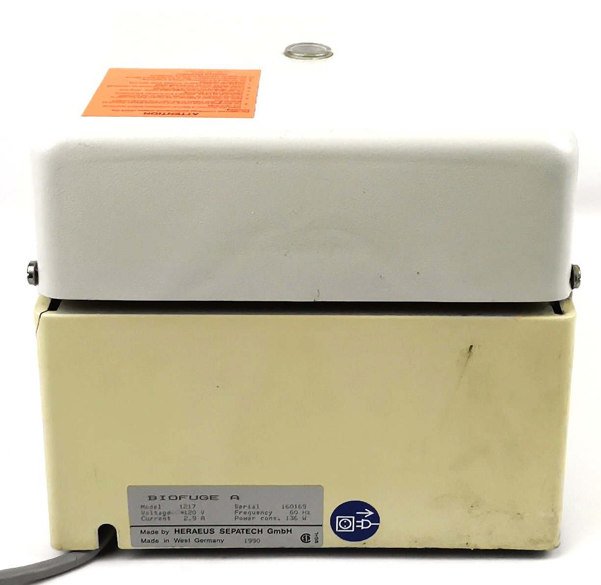Used Heraeus (Baxter) Biofuge A 1217 Microcentrifuge with 1378 Rotor (24 x 1.5mL)