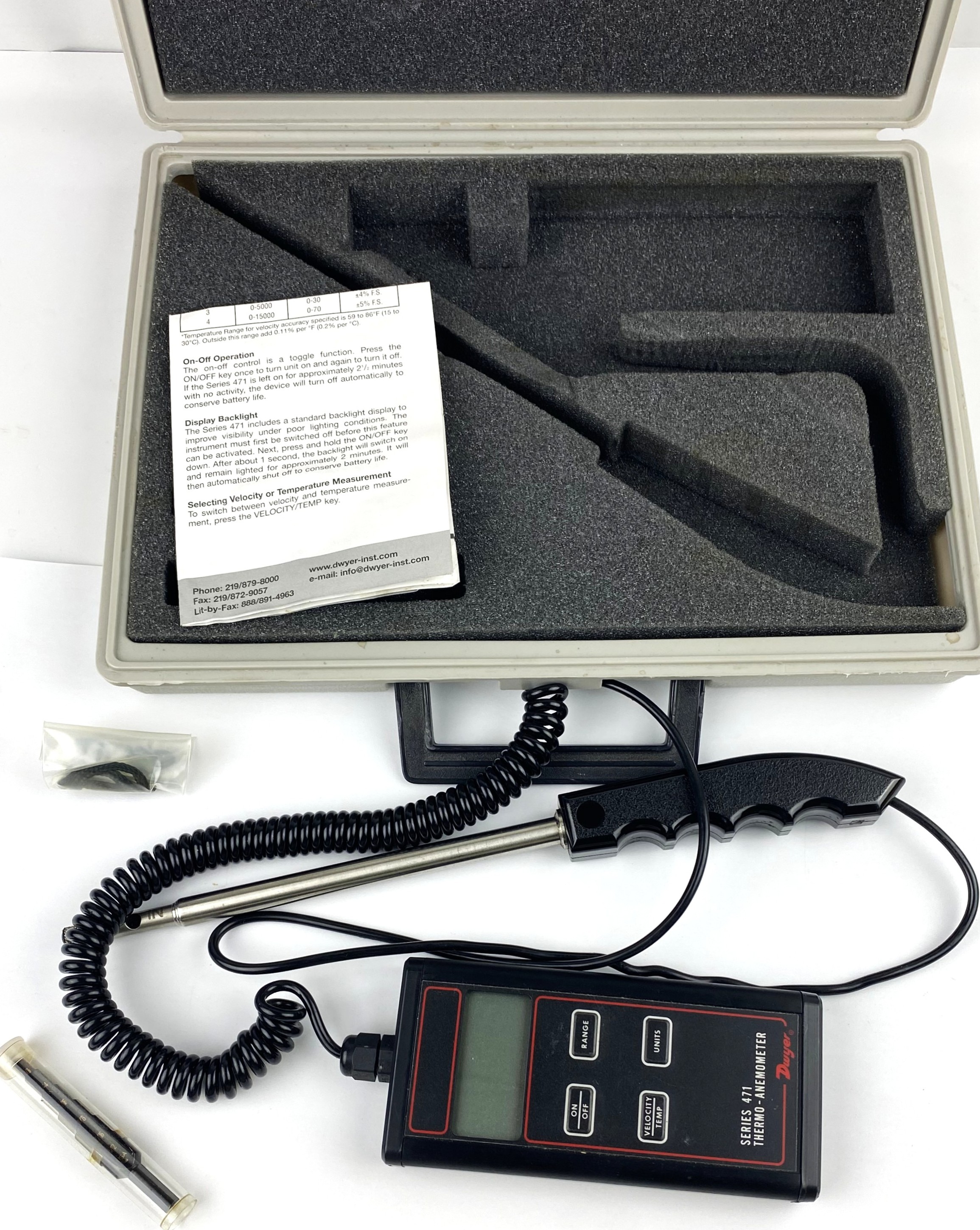 Used Dwyer Series 471 Thermo-Anemometer