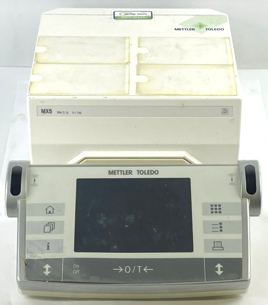 As is Mettler Toledo MX5 MicroBalance (5.1 g x 0.001 mg)