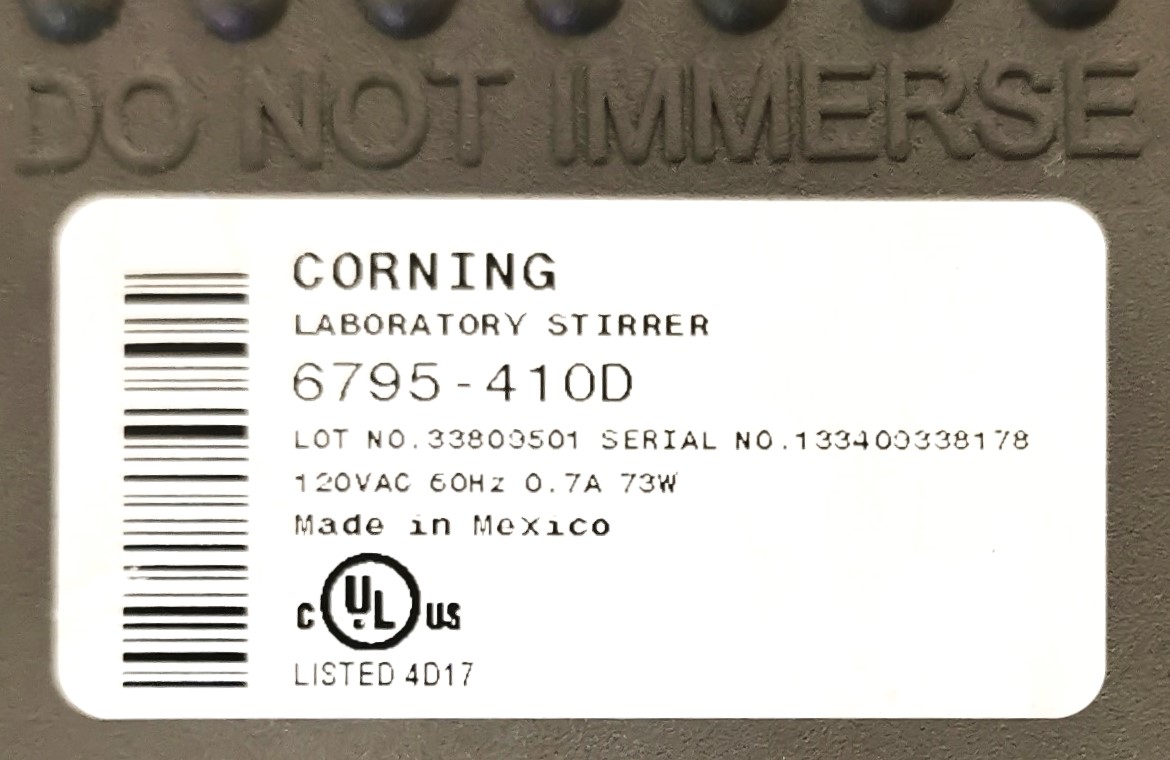 Used Corning PC-410D Magnetic Stirrer (5" x 7" Plate)