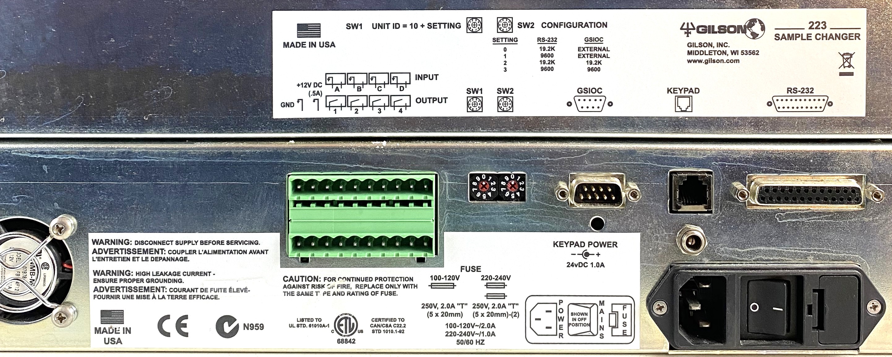Used Gilson 223 Sample Changer - Autosampler
