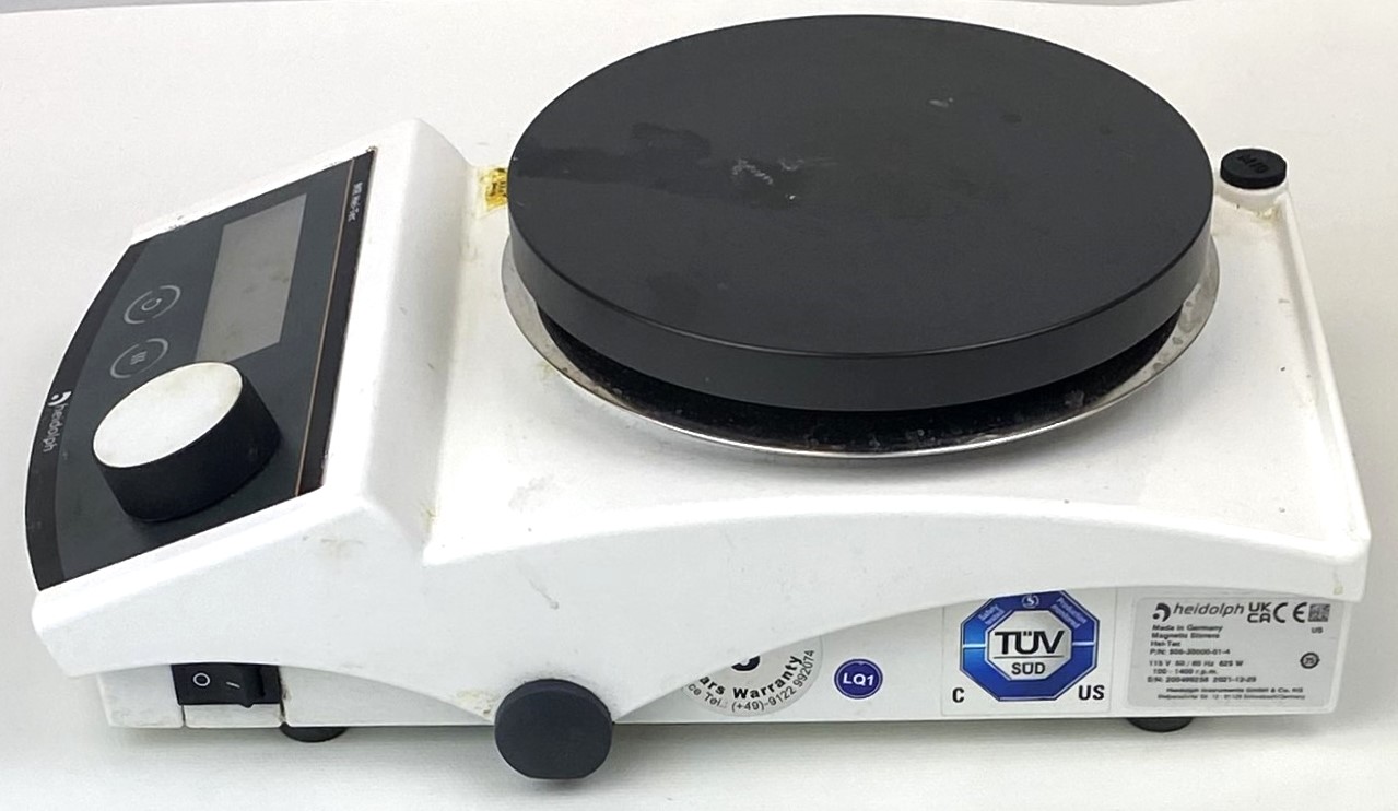 Used Heidolph MR Hei-Tec Stirring Hot Plate with Pt1000 Sensor (145mm Diam Plate)