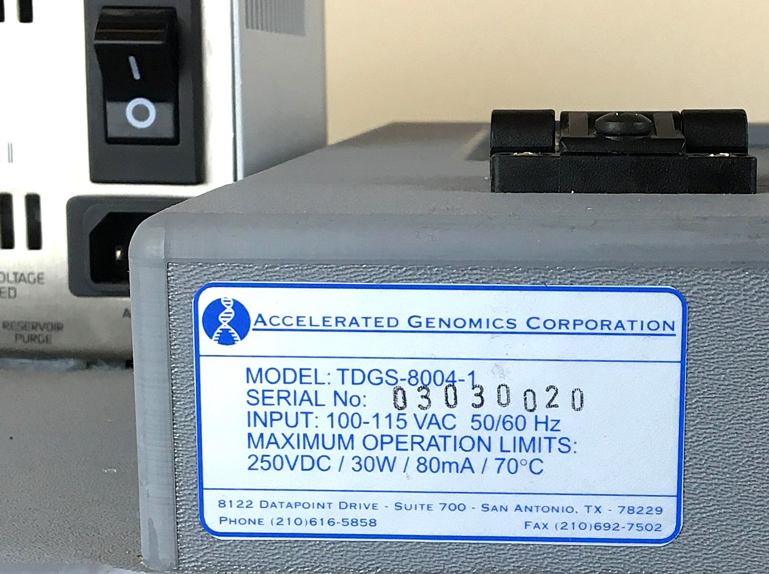 Used CBS Scientific TDGS-8004 Two Dimentional Genetic Screening System