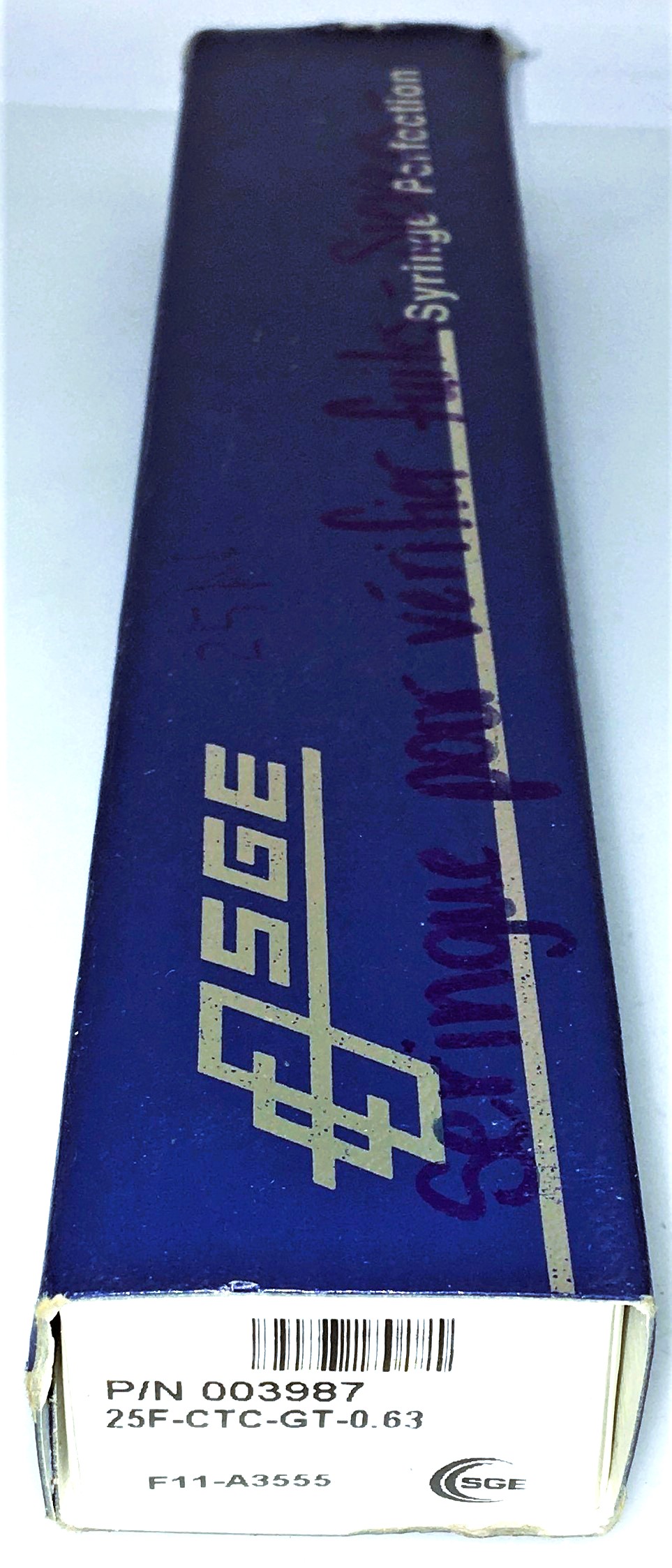 Used SGE 25F-CTC-GT-0.63 GasTight Injection Syringe (25μL)