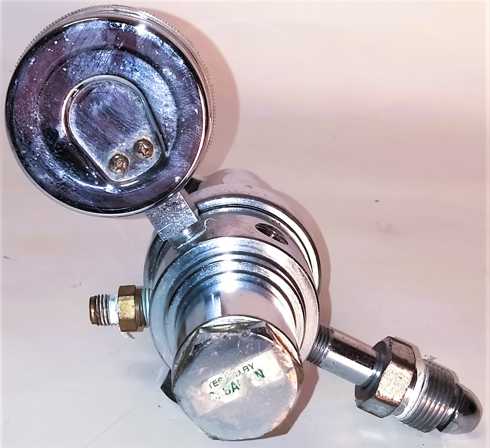 Used Oxweld Trimline R-77 75-580 Dual Stage Stainless-Steel Regulator (CGA 580)