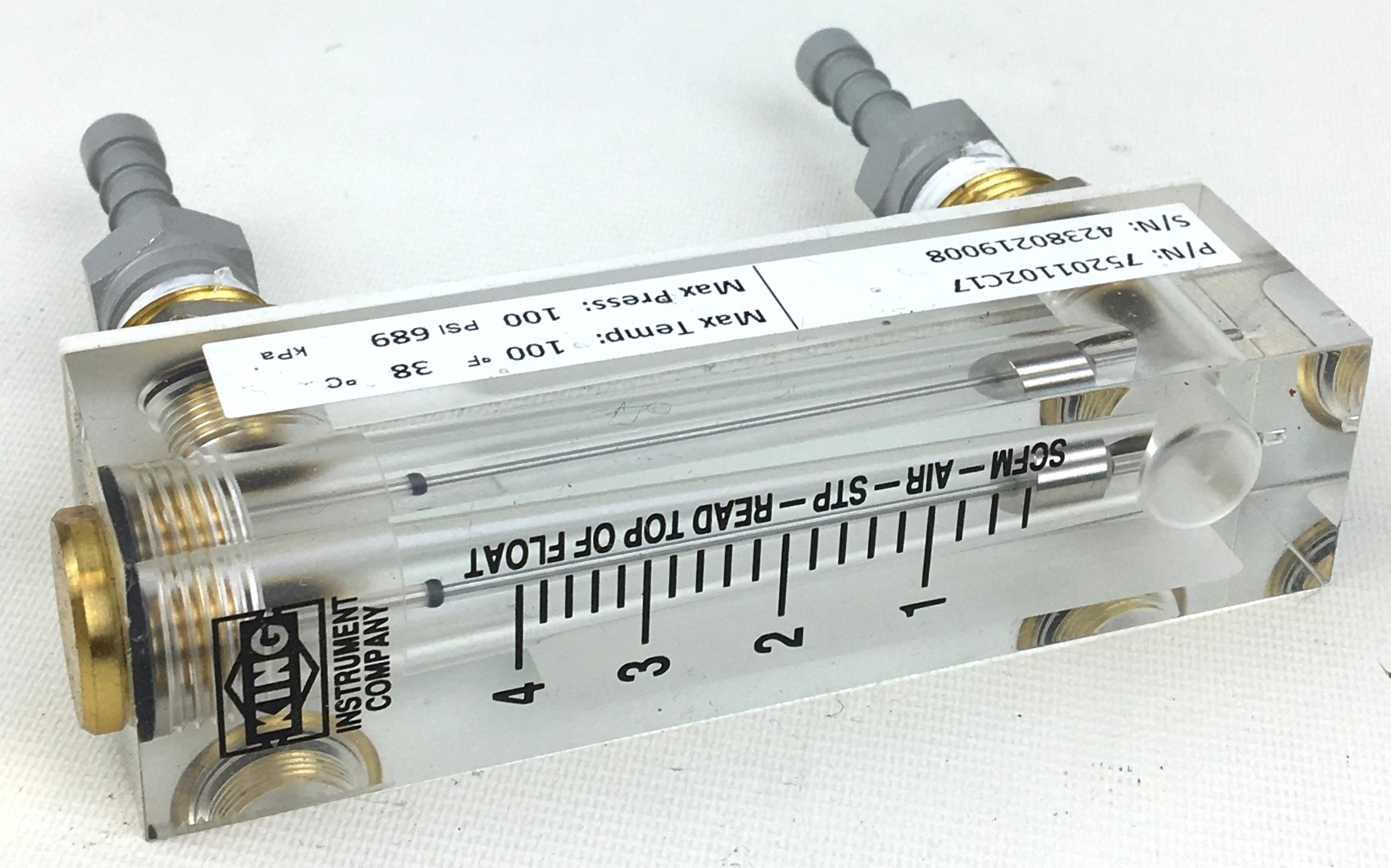 Used King 7520 Series Rotameter (50mm/2")