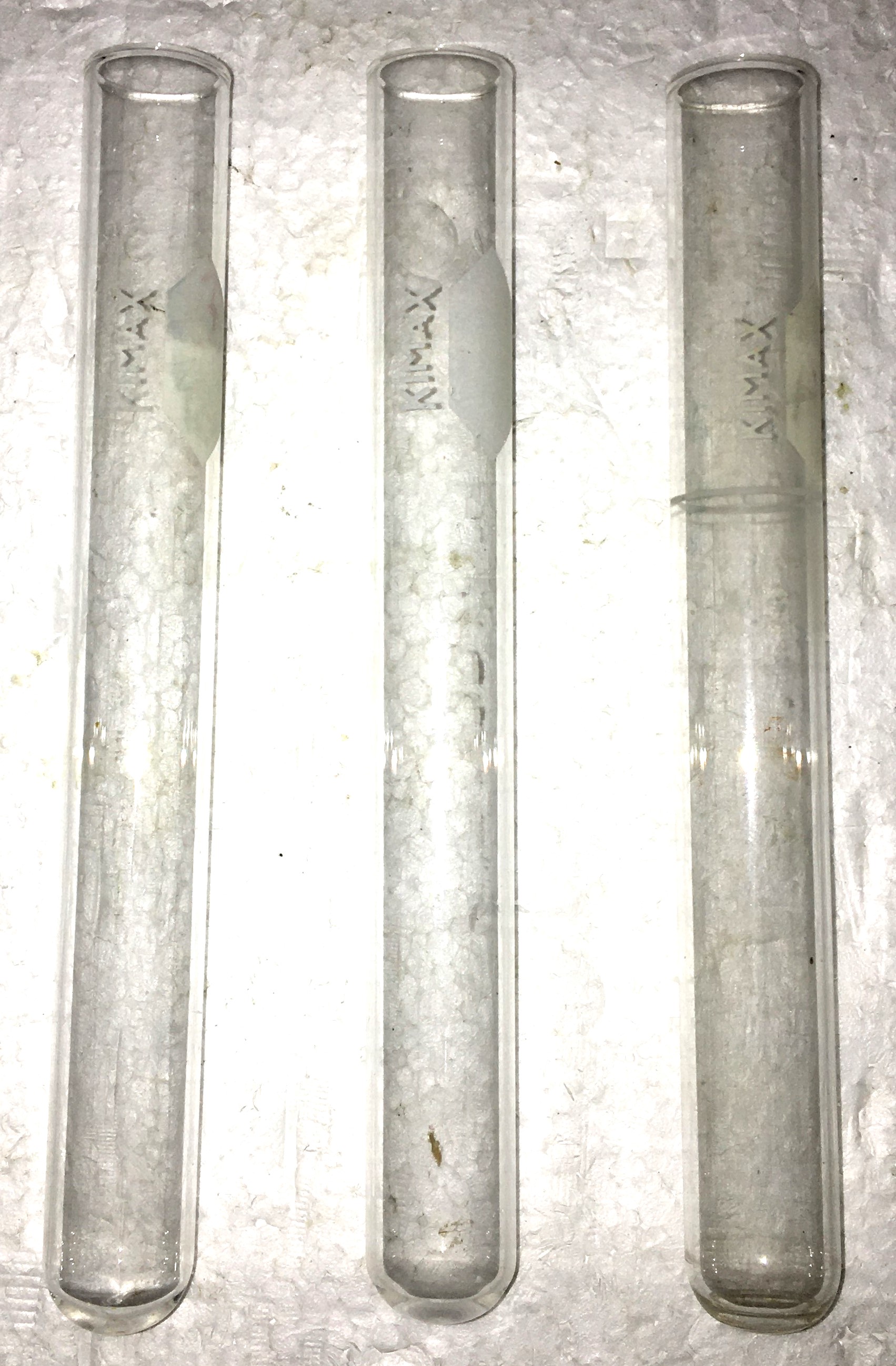 Used Kimble 45048-18150 Culture Tubes - 18 x 150mm (Lot of 184)