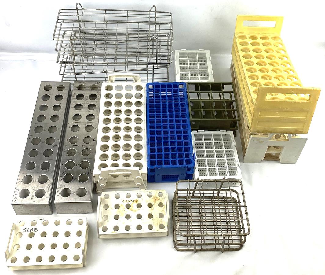 Used Assorted Test Tube Racks (Box of 15)