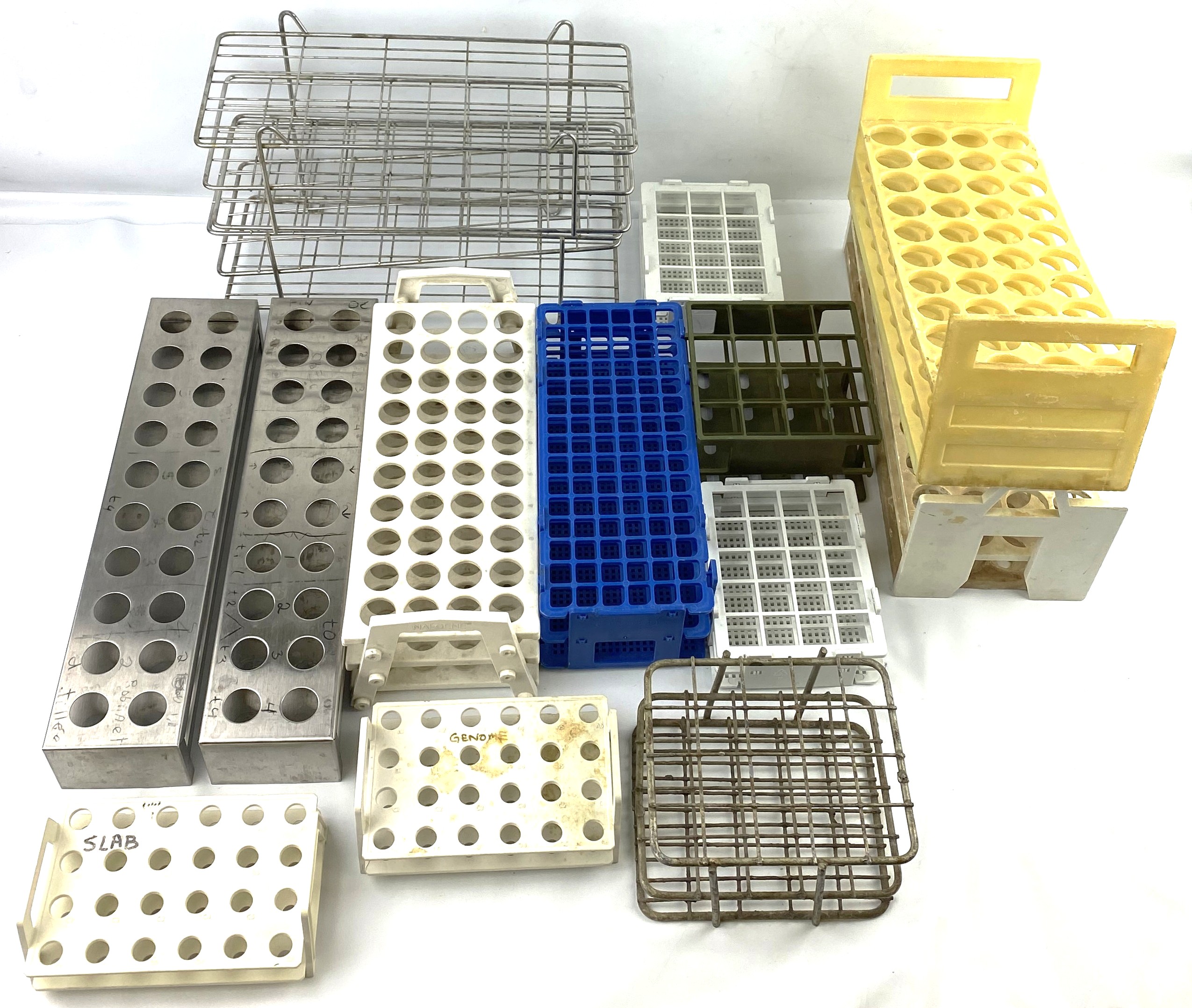 Used Assorted Test Tube Racks (Box of 15)