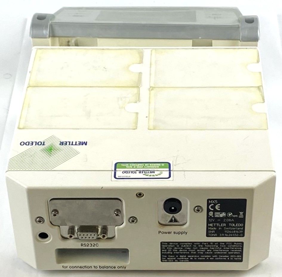 As is Mettler Toledo MX5 MicroBalance (5.1 g x 0.001 mg)