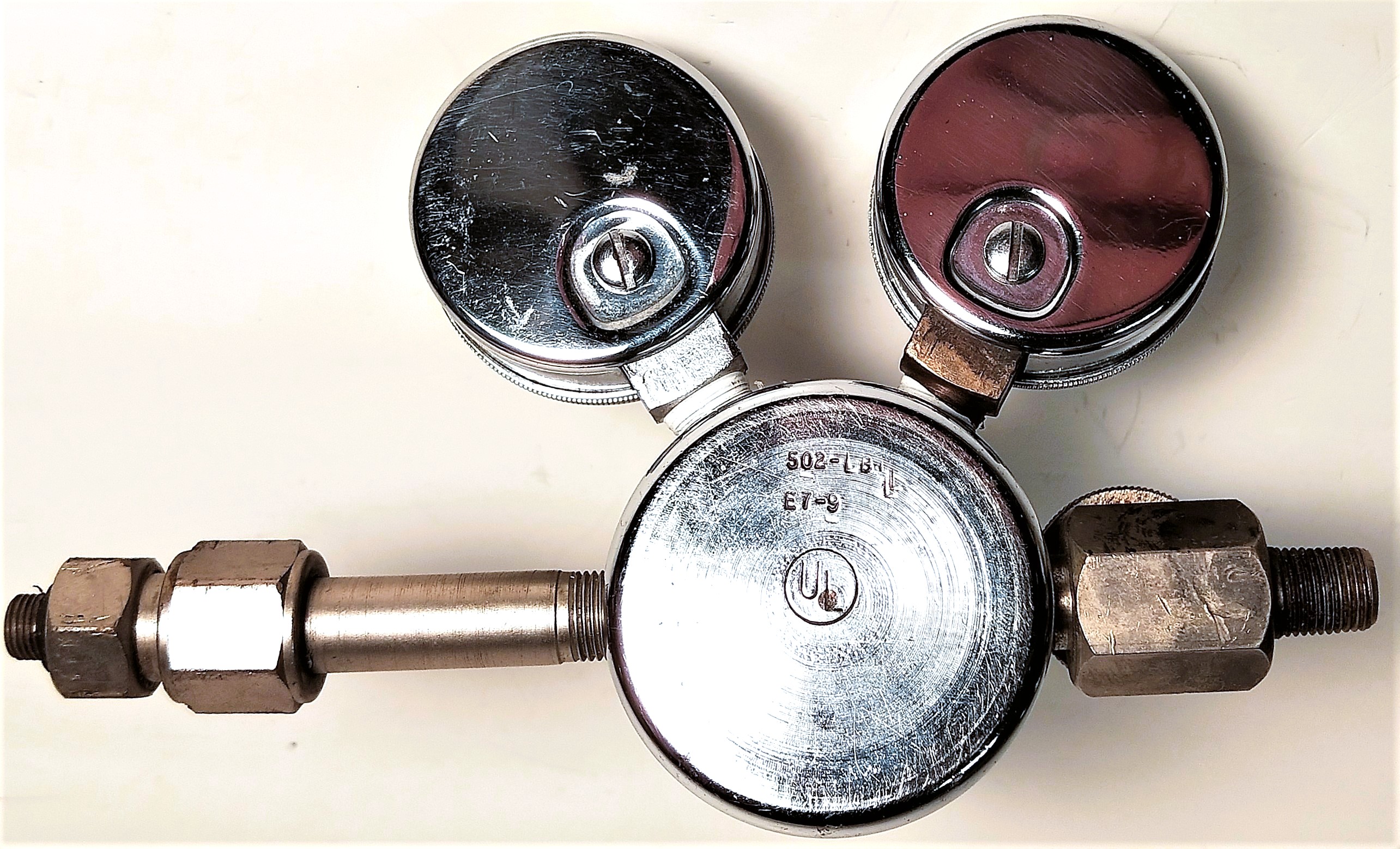 Used Unibraze Single Stage Nitrogen Stainless-Steel Regulator (CGA 502)