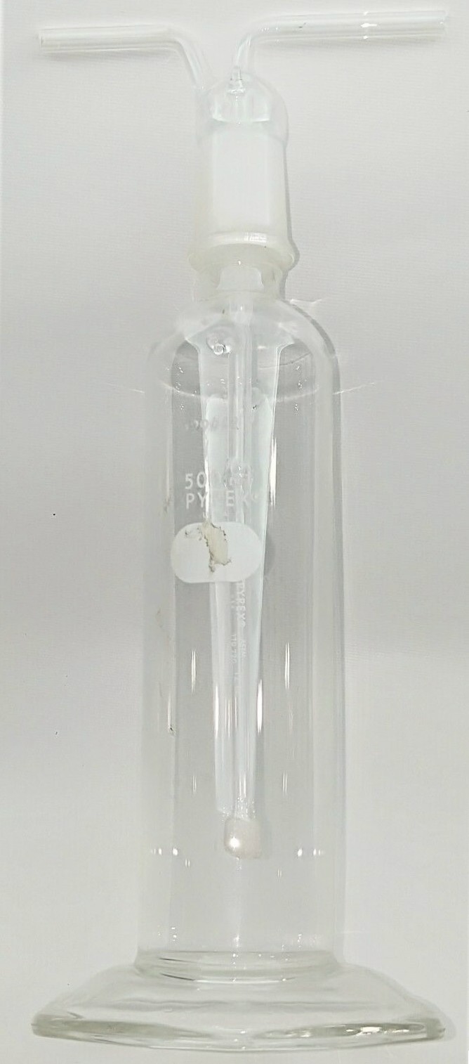 Used Corning PYREX 31770 Gas Washing Bottle (500mL)