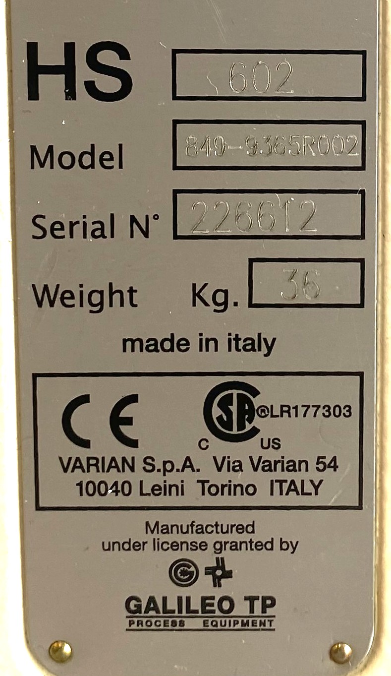 Used Varian HS 602 Rotary Vacuum Pump (17.6cfm)