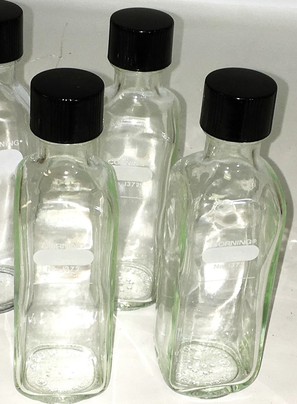 Used Corning PYREX 1372-160 Graduated Milk Dilution Bottle - 160mL