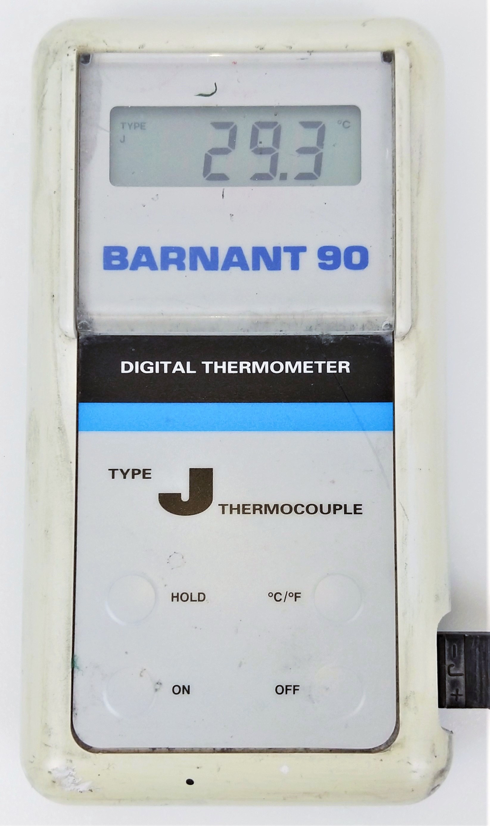 Used Barnant 90 Digital Thermometer with Type J Thermocouple