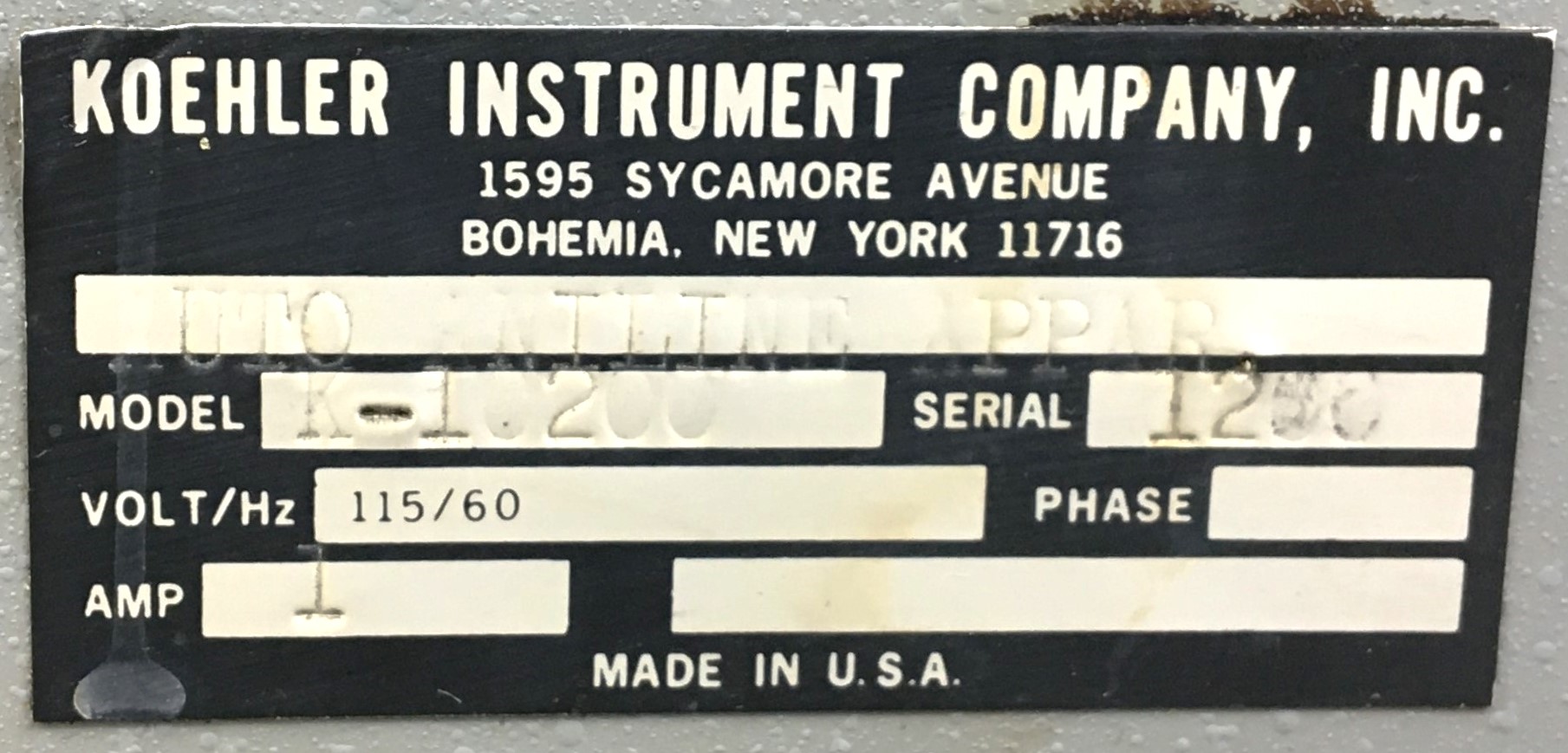 Used Koehler K10200 Automatic Aniline Point Apparatus