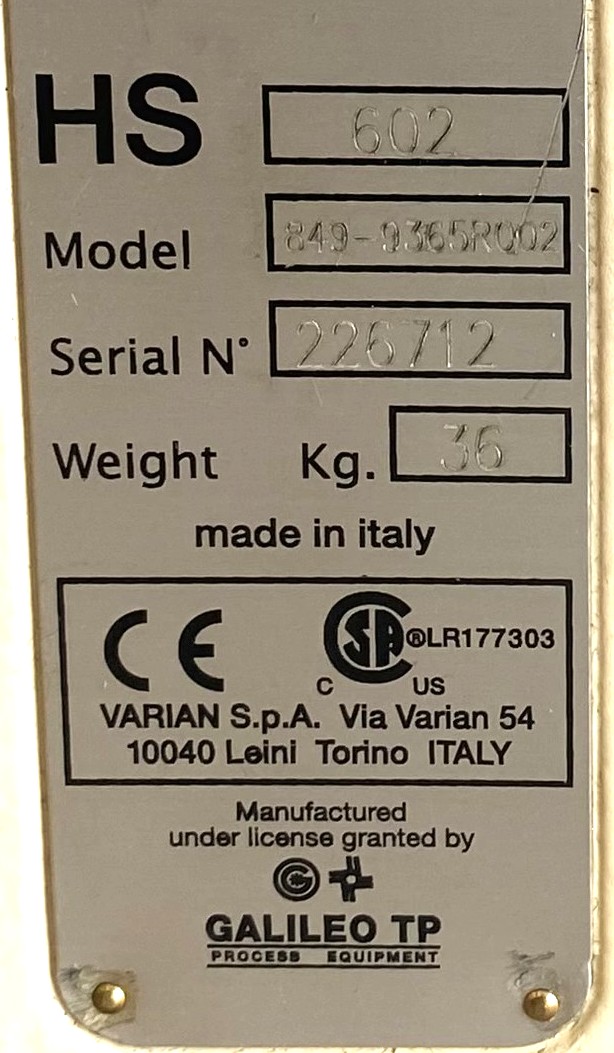 Used Varian HS 602 Rotary Vacuum Pump (17.6cfm)