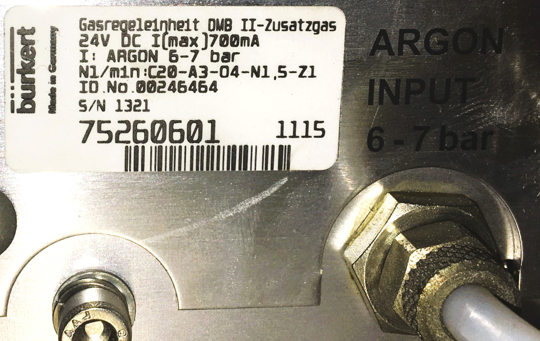 As is Spectro 75260601 X-Change Argon Control Unit