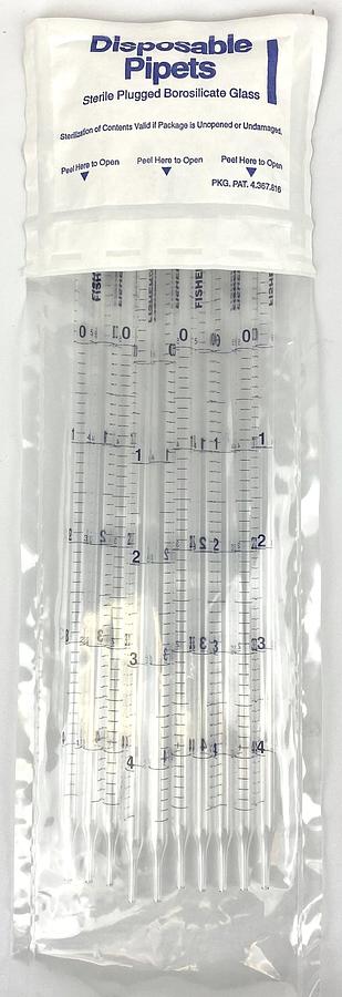 New Fisherbrand 13-678-25D Sterile Glass Disposable Serological Pipets - 5mL in 1/10 (Case of 250)