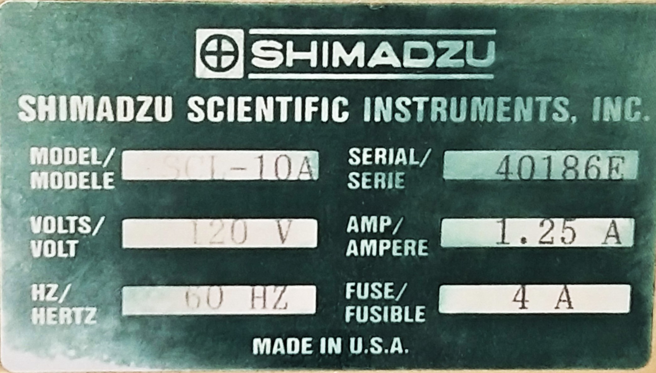 Used Shimadzu SCL-10A System Controller