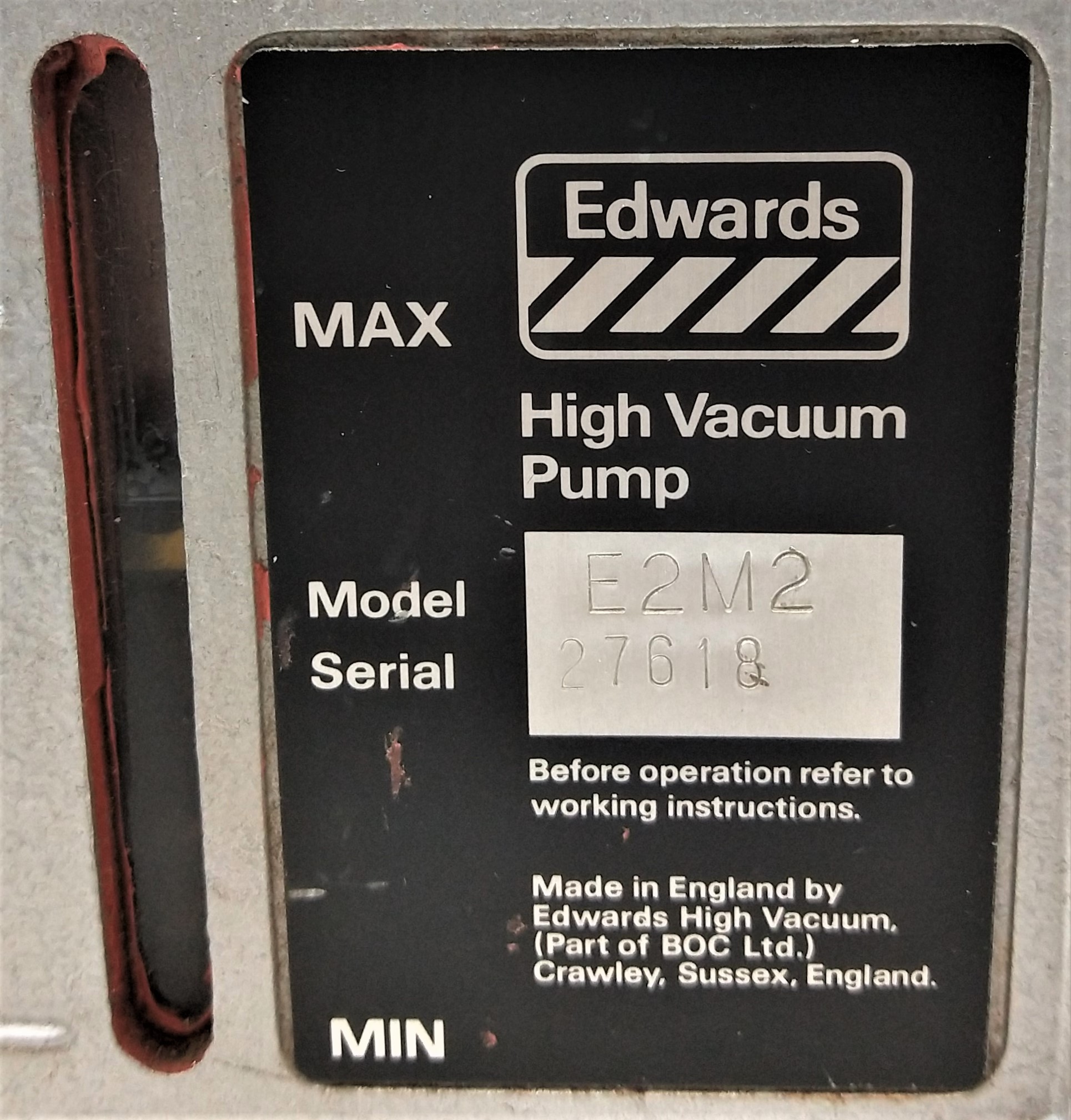 Used Edwards E2M2 Rotary Vacuum Pump - 2cfm
