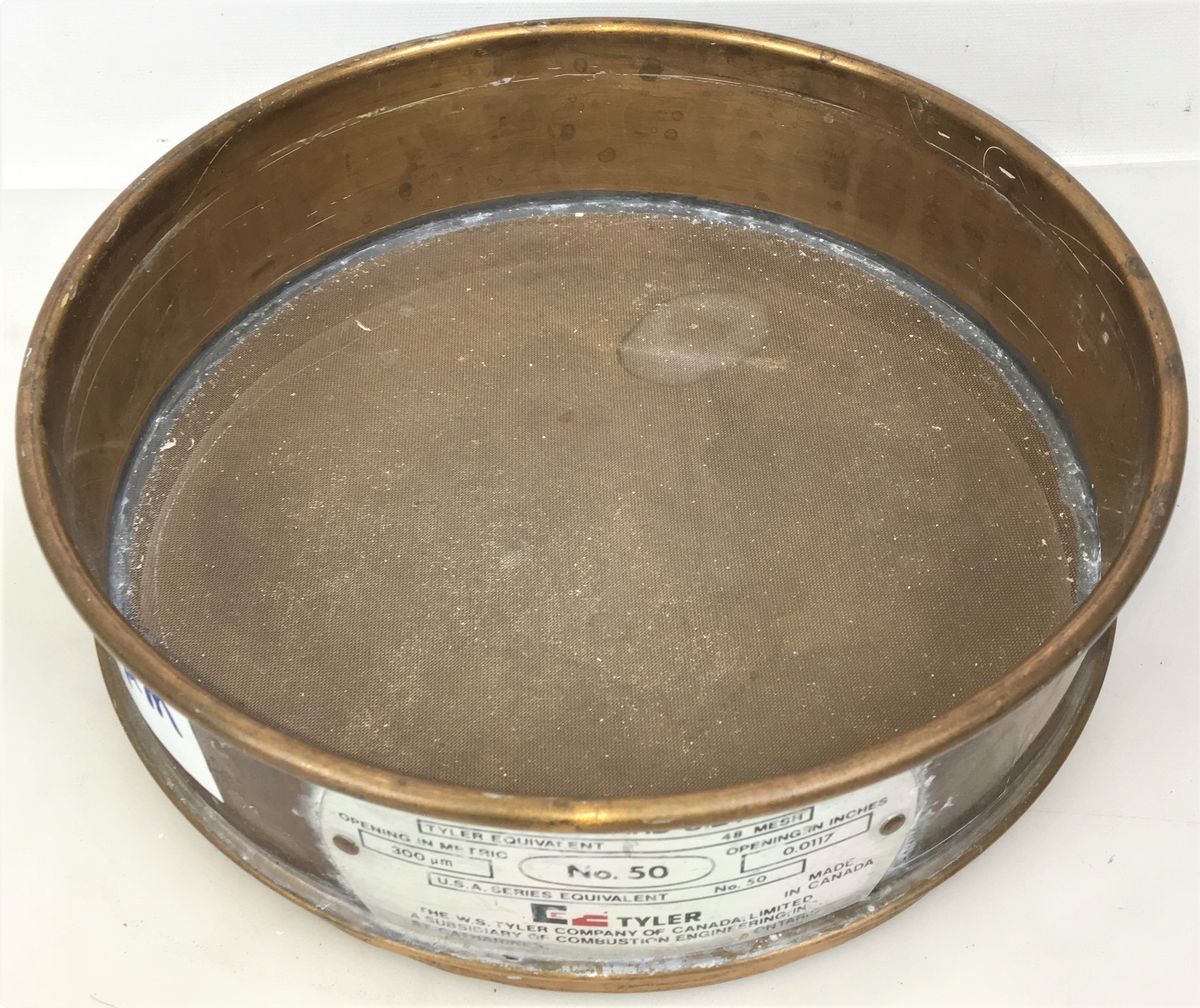 Used Tyler (Fisher) #50 Brass 8" Sieve