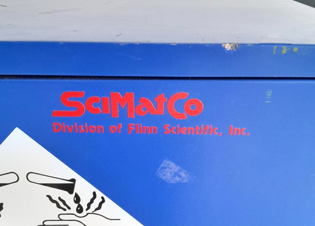 Used SciMatCo SE1460 Mini Stak-a-Cab Acid Storage Cabinet (47"W x 18"D x 41"H)