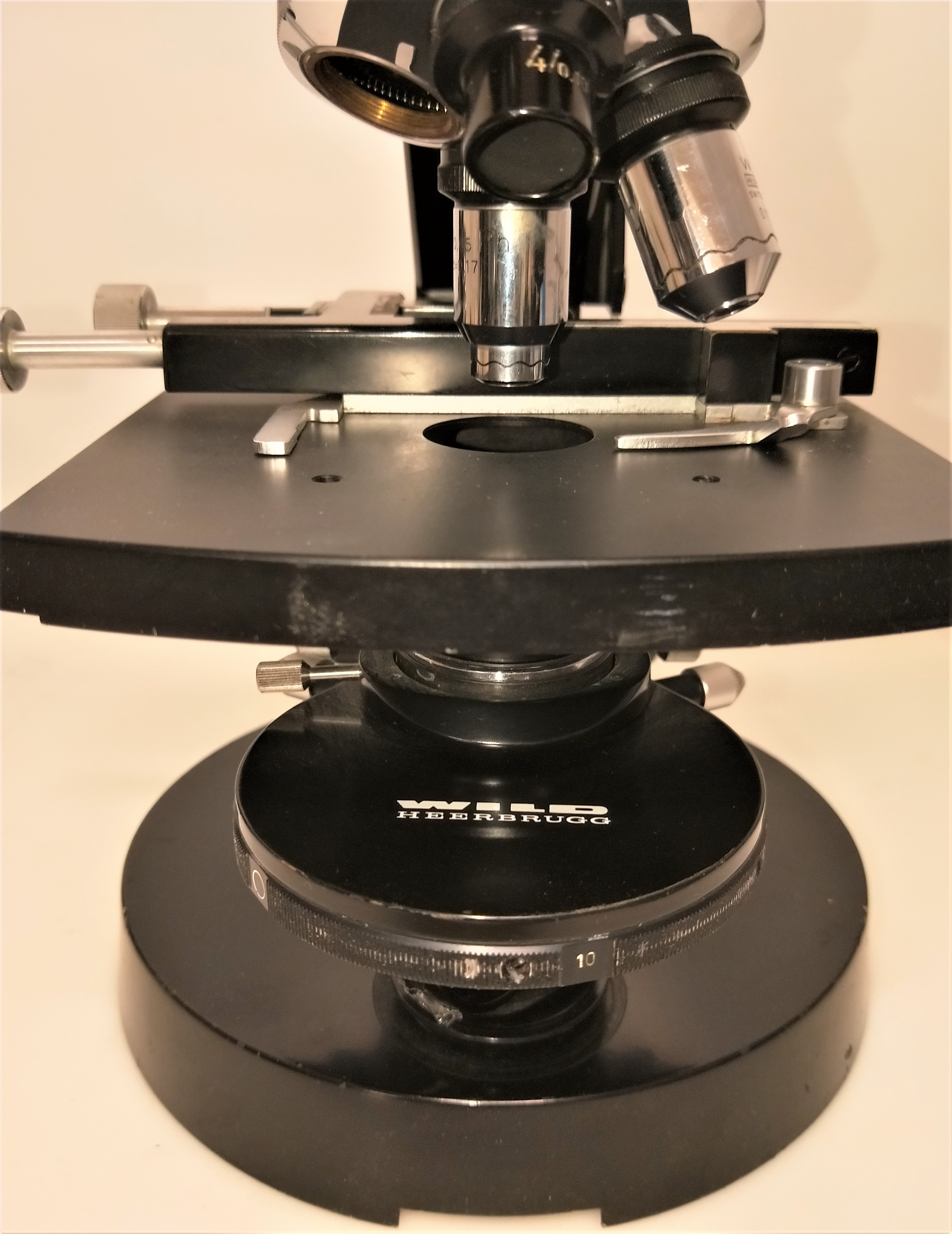Used Wild M12 Binocular Phase-Contrast Microscope with Illuminator - 40X to 400X
