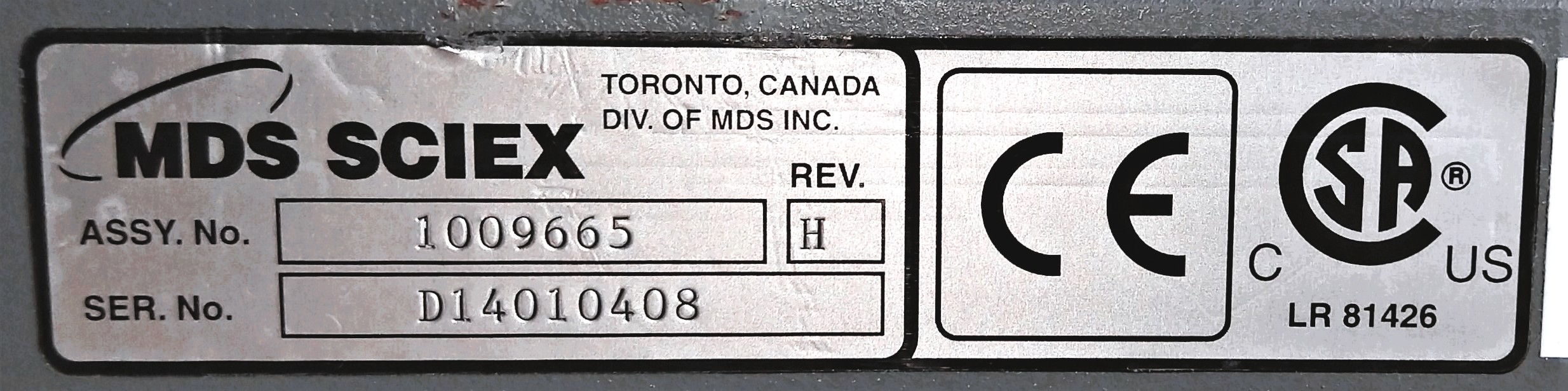 As is Applied Biosystems MDS Sciex API 3000 LC/MS/MS Spectrometer