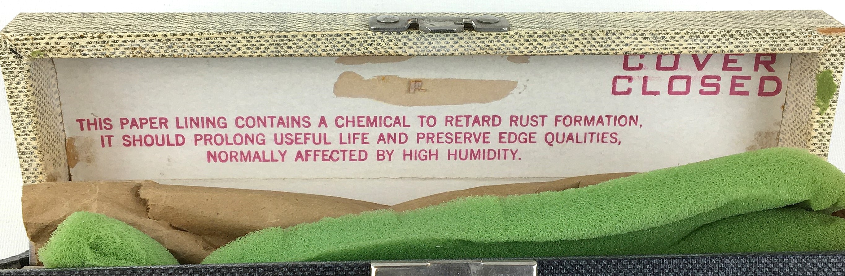 New Open Box American Optical 185mm Microtome Knife Blade with Case