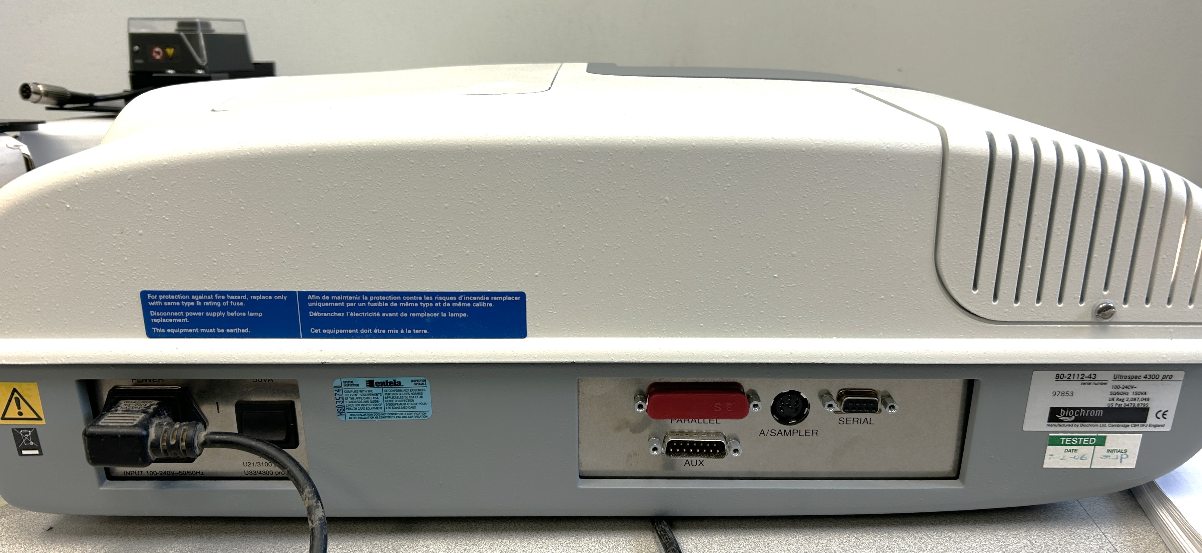 Used Biochrom Ultrospec 4300 Pro UV-Visible Spectrophotometer (190 to 1100nm)