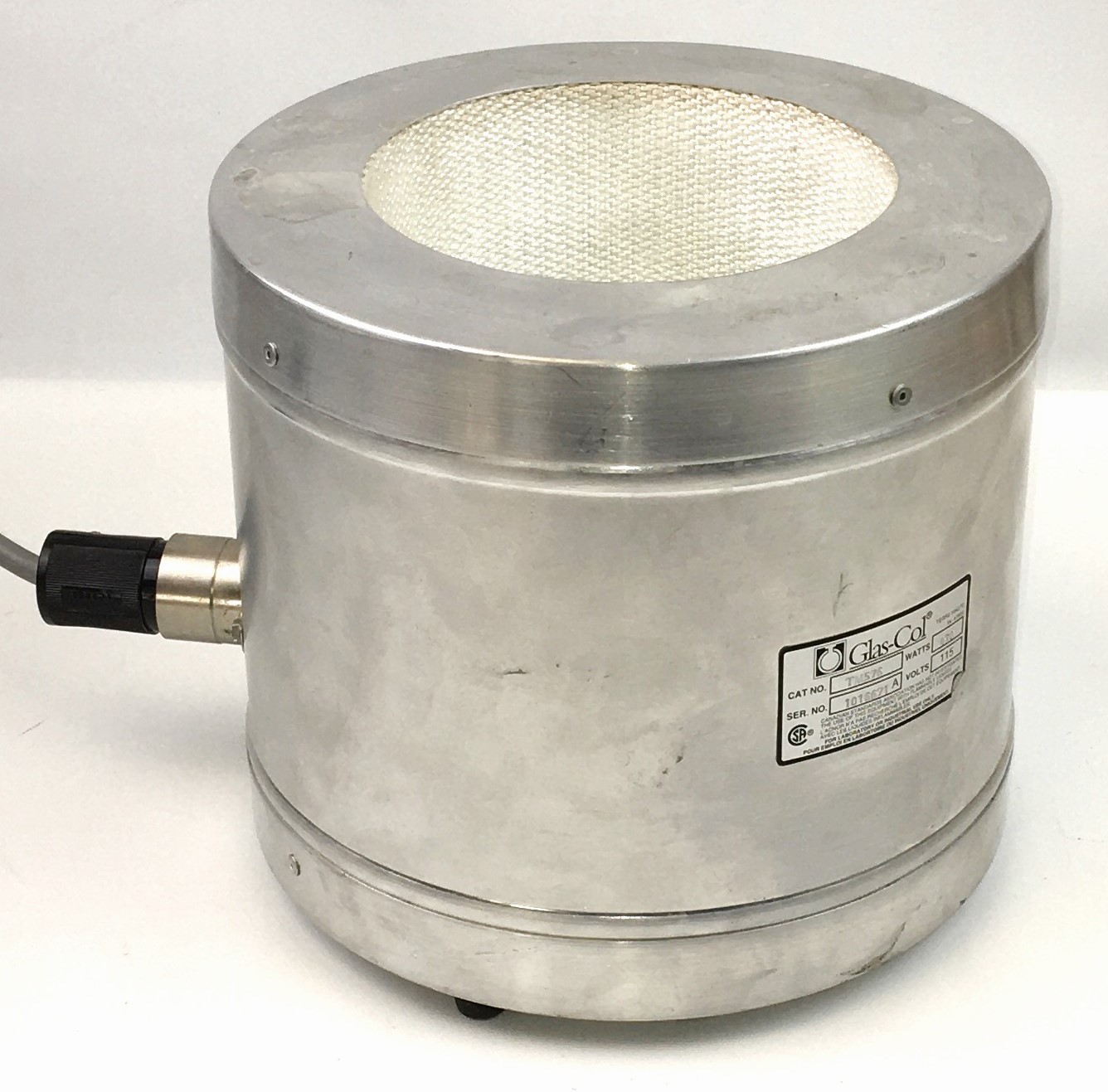 Used Glas-Col TM576 Rigid Heating Mantle with PYREX 6947 Reaction Flask