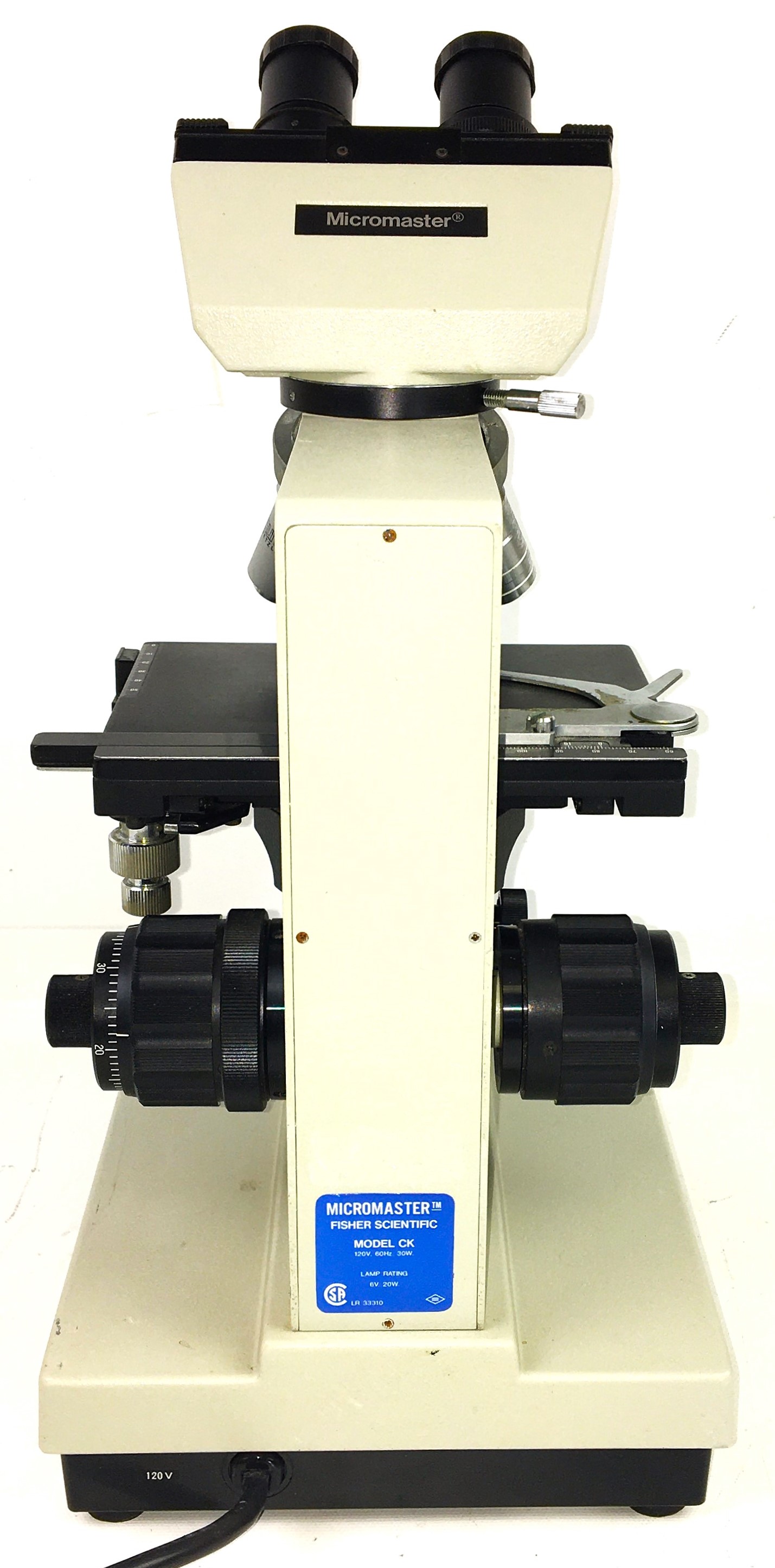 Used Fisher MicroMaster CK Binocular Compound Microscope (100X to 1000X Magnification)