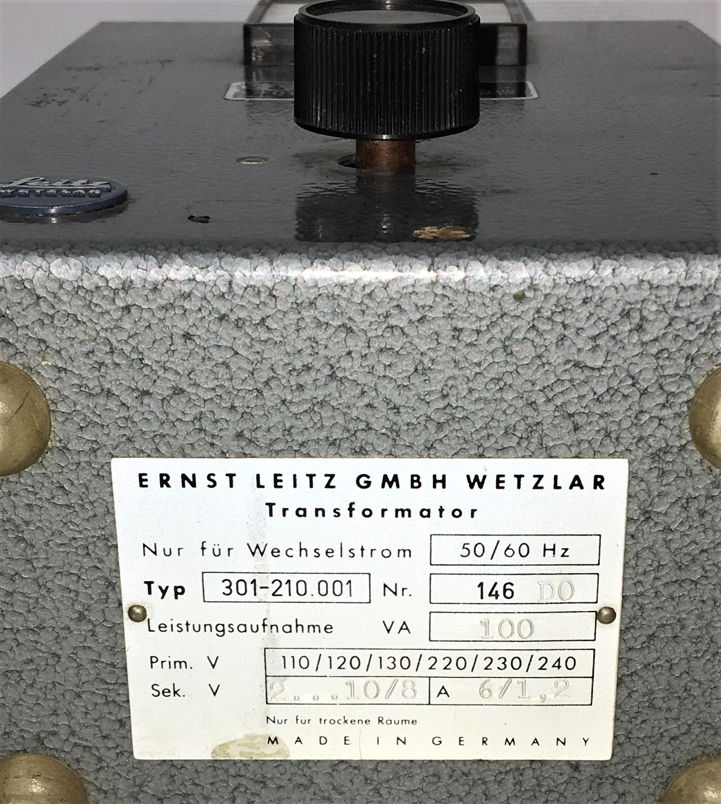 Used Leitz Wetzlar 301-210.001 Transformer