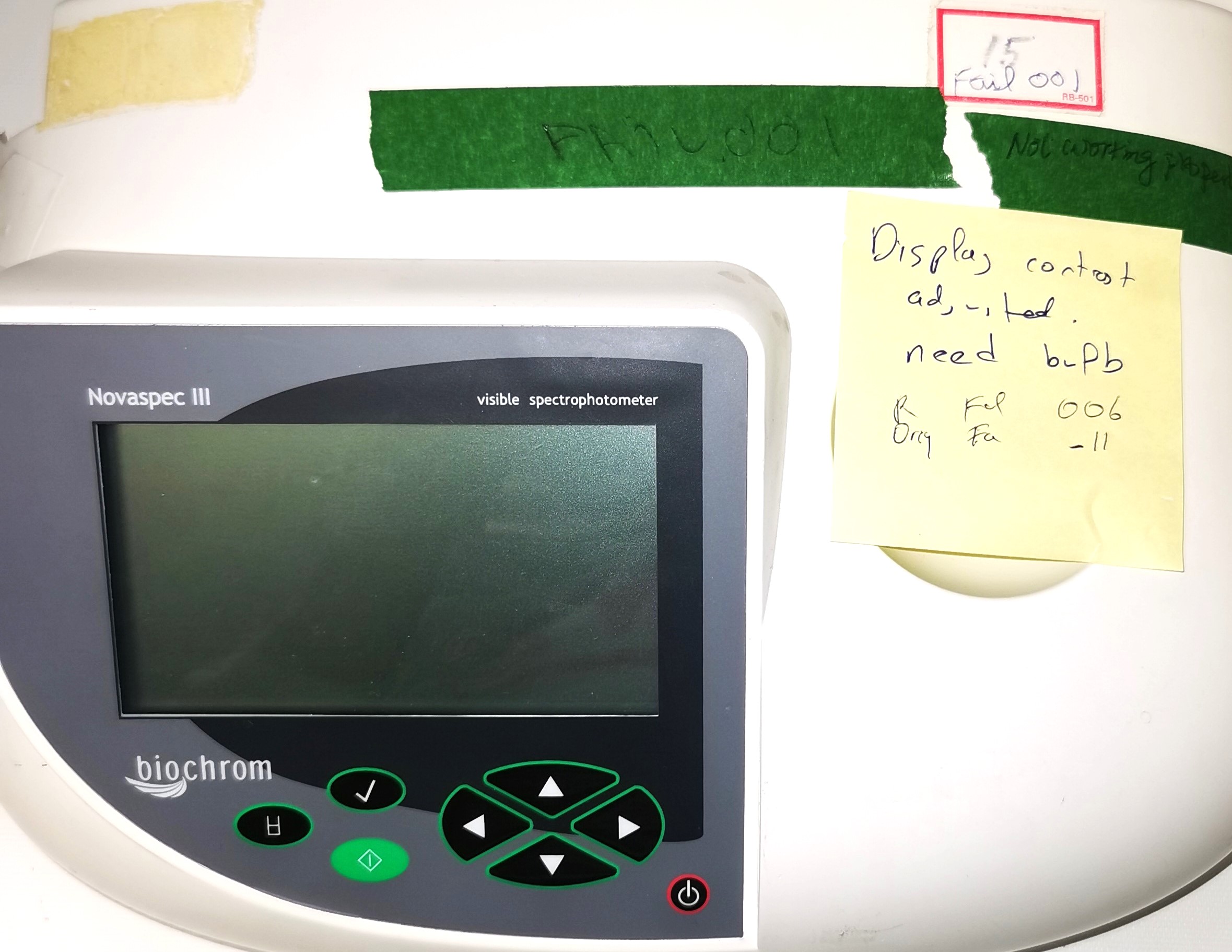As is Biochrom Novaspec III Visible Spectrophotometer (330 to 830nm)