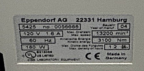 Used Eppendorf 5415D Digital Microcentrifuge (24 x 1.5mL)
