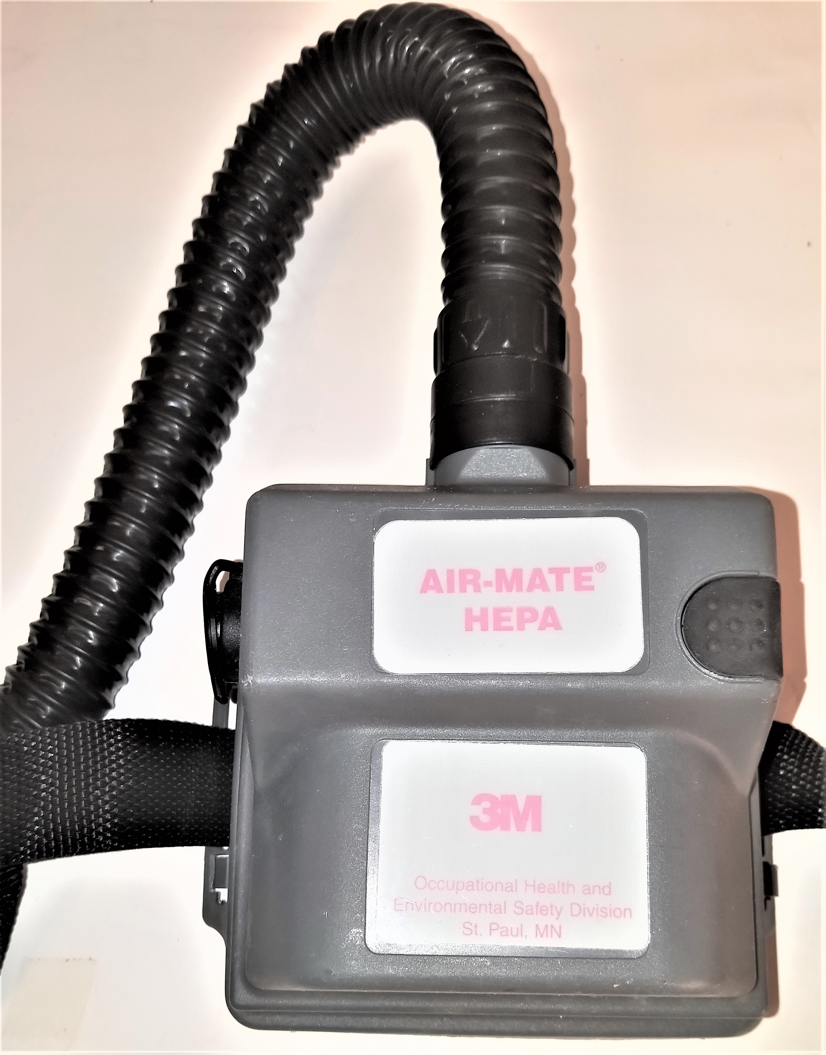 Used 3M Air-Mate HEPA Respirator (PAPR) Unit with Head Cover (Large Size)