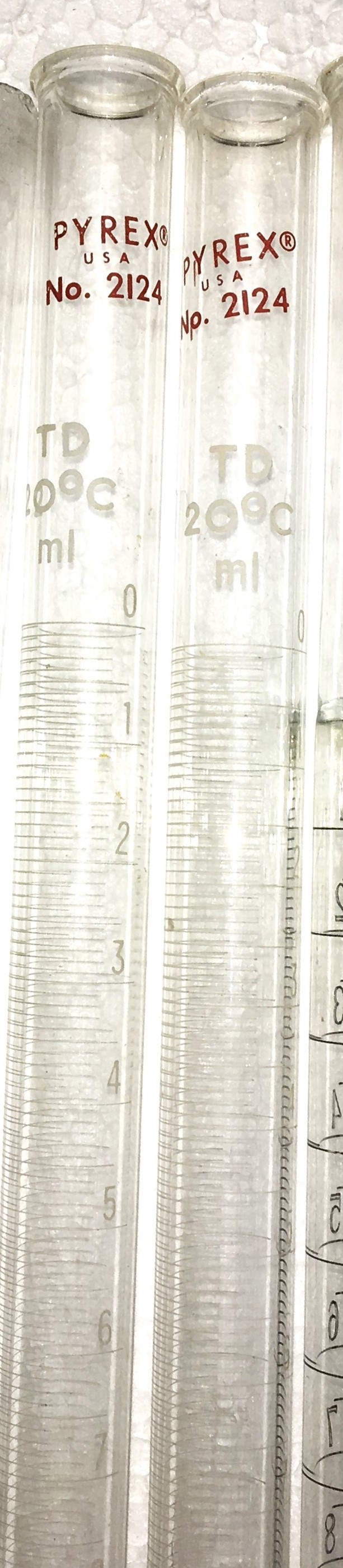 Used Corning PYREX 2122A (and Equivalent) Class B 50mL Dispensing Buret