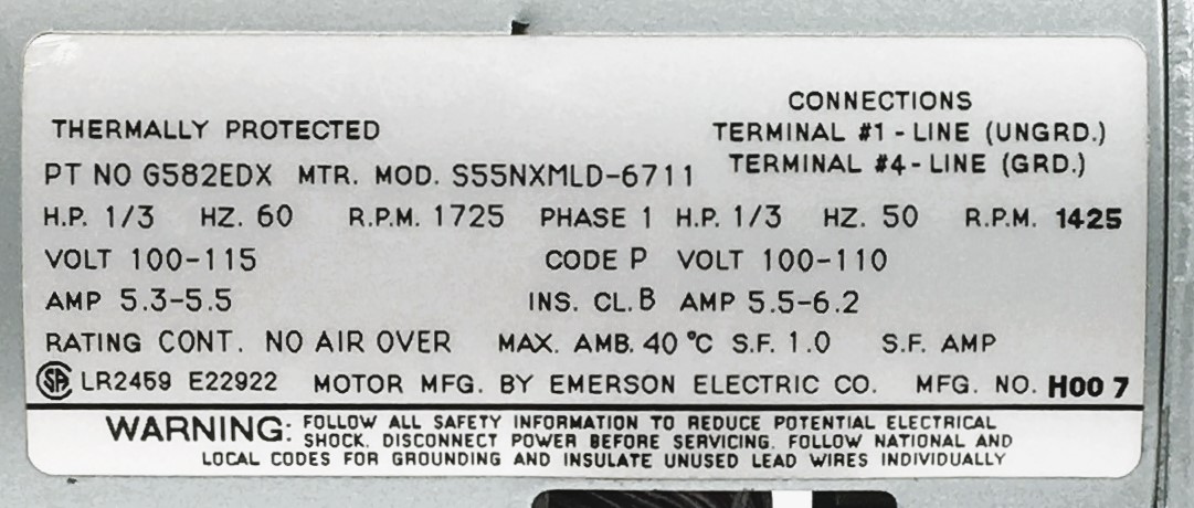 Used Gast 0323-G582EDX Rotary Vacuum Pump (5cfm)