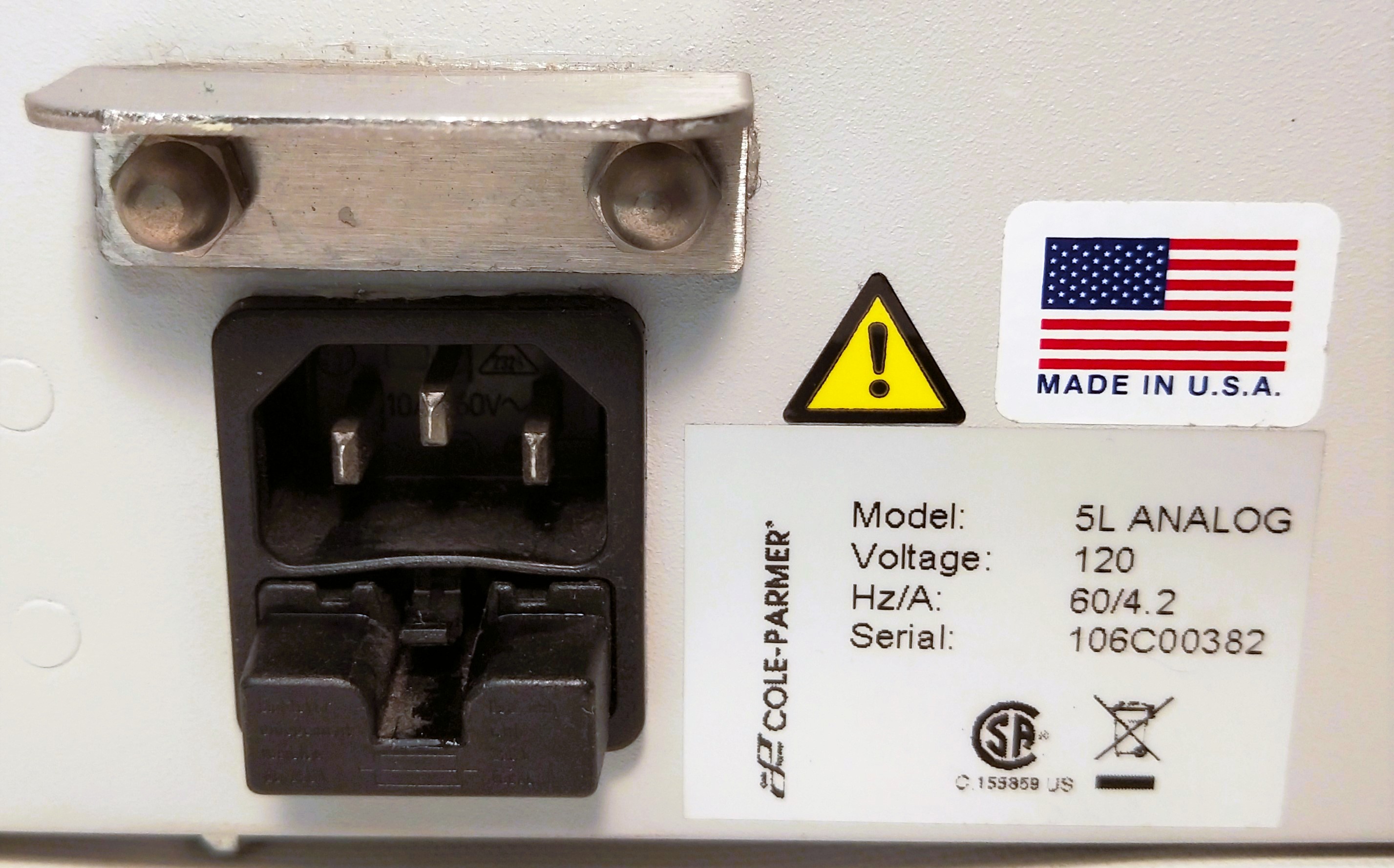 Used Cole-Parmer Polystat 5L Water Bath